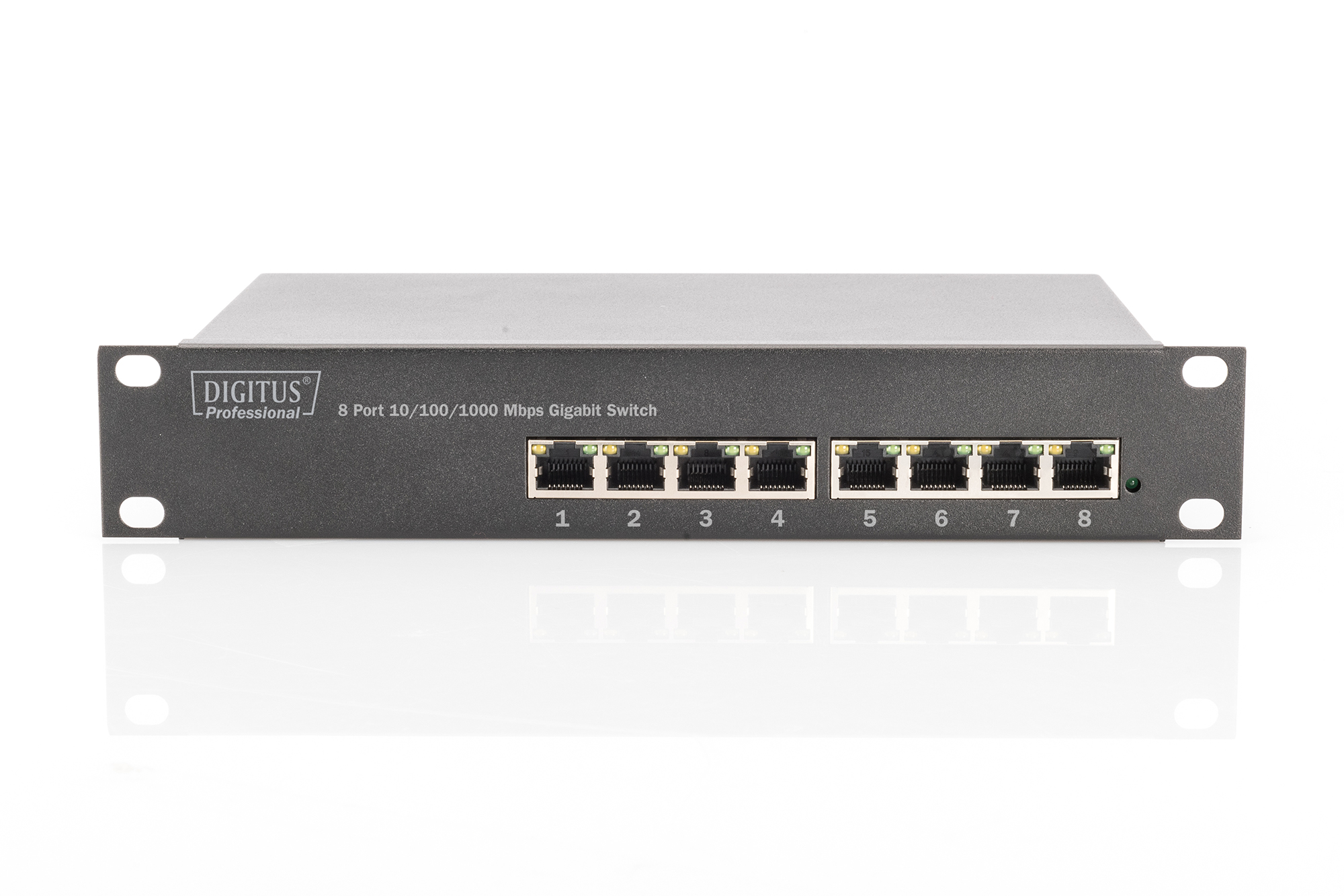 Switch Gigabit Ethernet 8 ports rackable 10 - DIGITUS